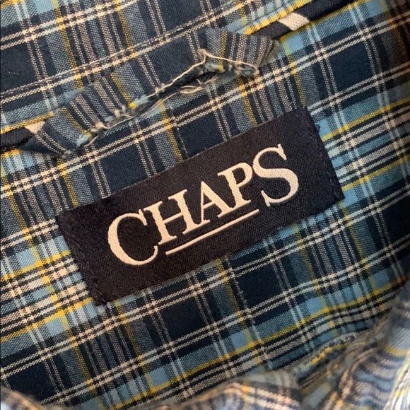 Chaps Blue Button Down Shirt - Picture 7 of 8